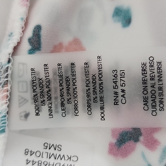 NWT Calvin Klein White Floral Tank Top Size S - Picture 11 of 12